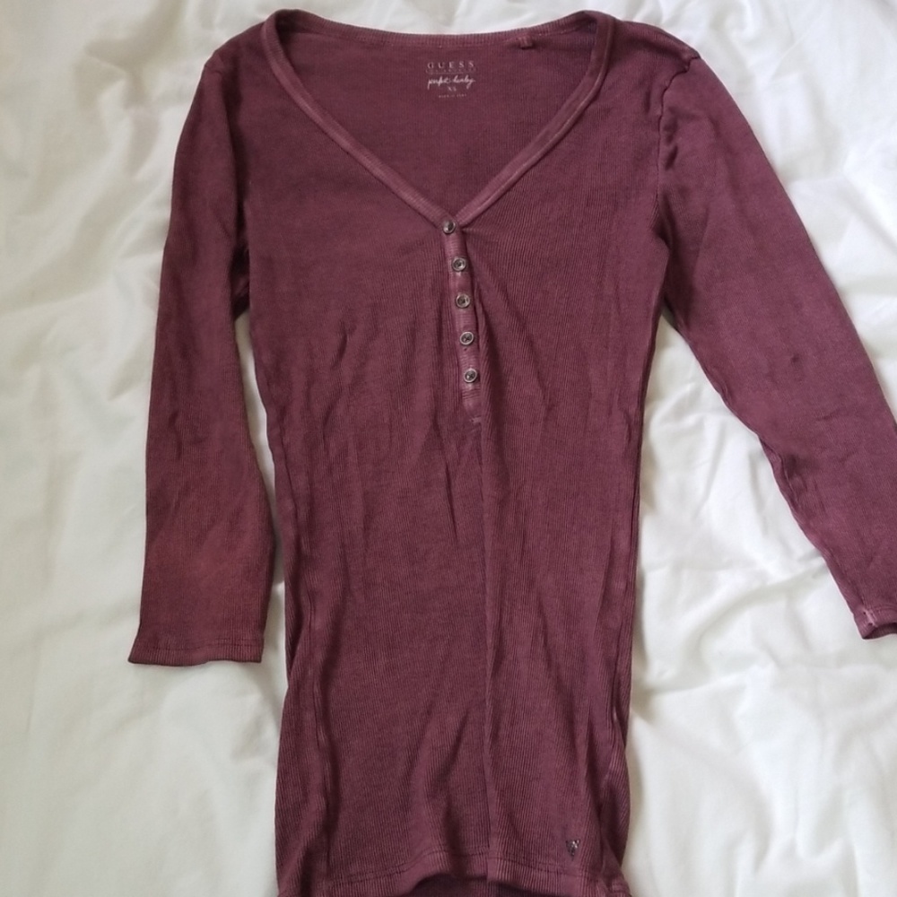 Purple perfect henley by guess